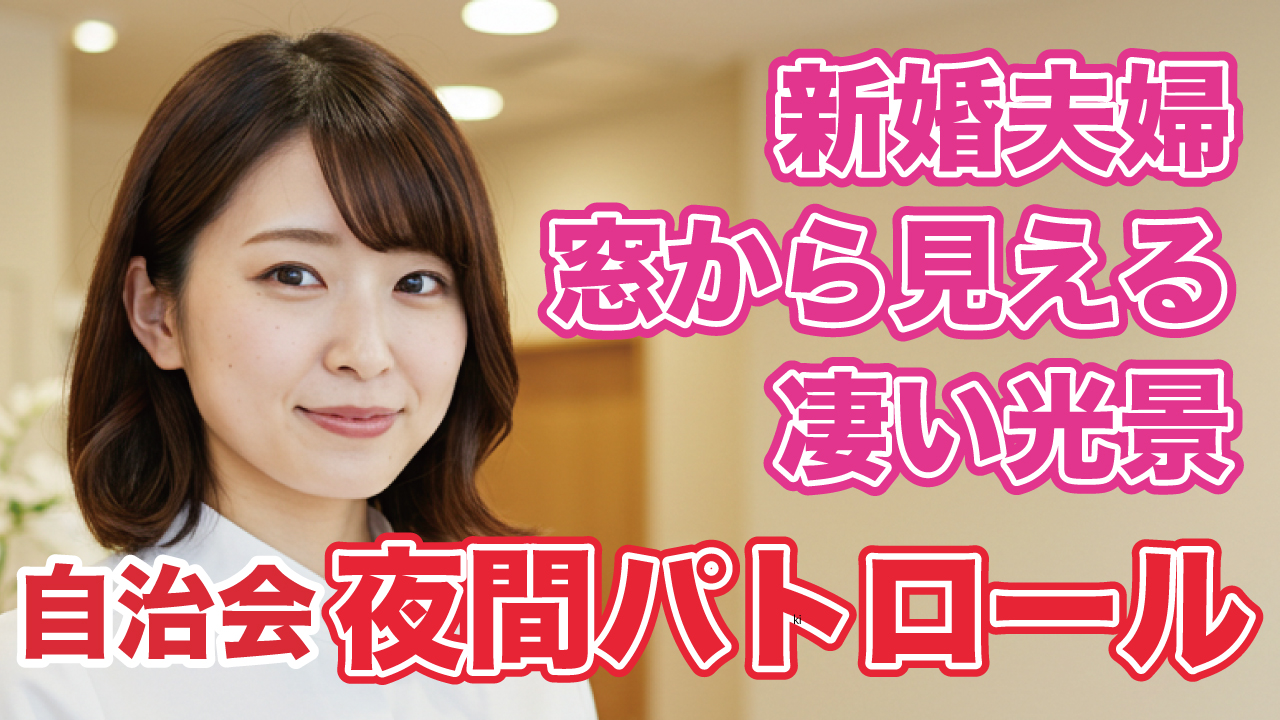 自治会長の夜間パトロール。隣の若夫婦の甘い声に、なぜか伊藤さんの声が混ざる──ベランダで耳を澄ませてしまった
